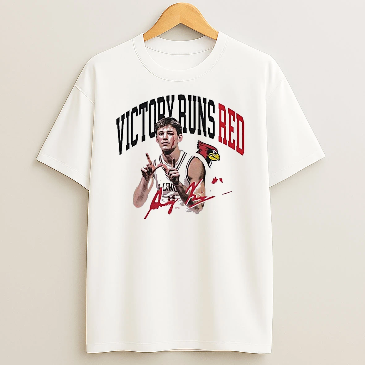 Johnny Kinziger Victory Runs Red Shirts