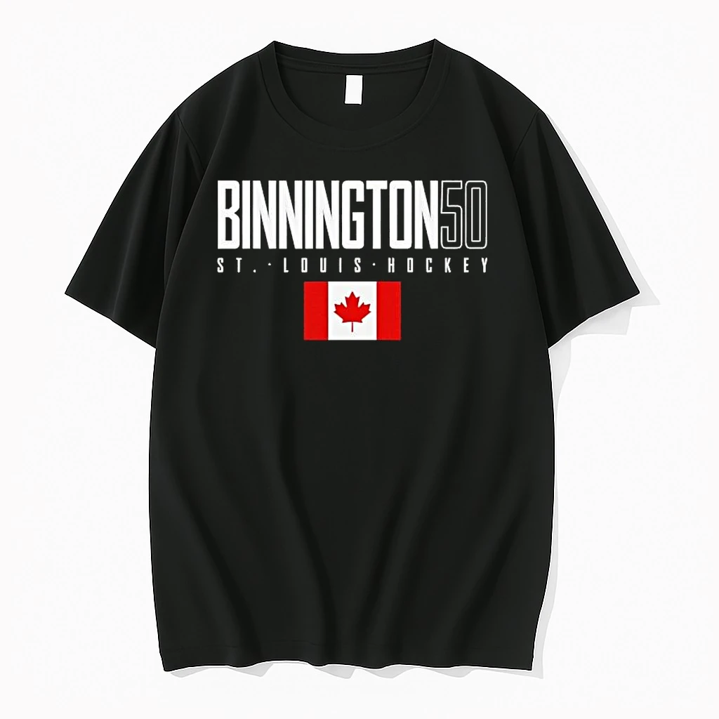 Jordan Binnington 50 St Louis Blues Canada Flag Elite Shirts