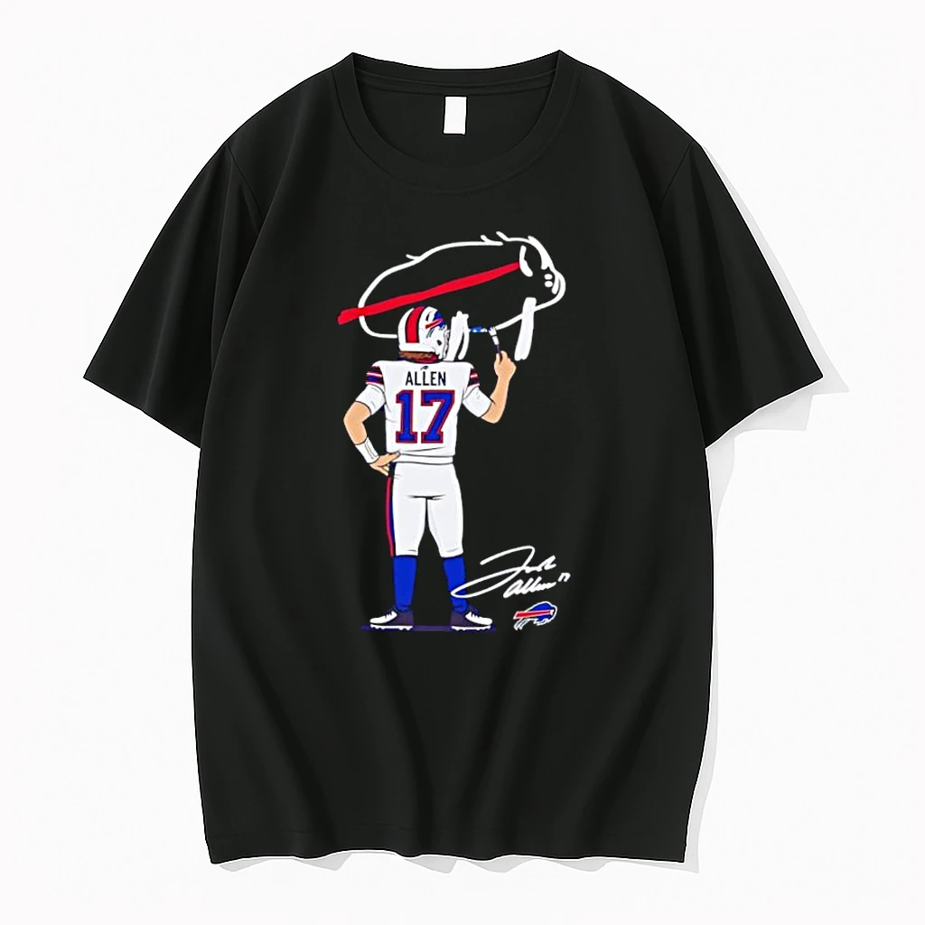 Josh Allen Buffalo Bills Painting Logo 17 Graphic Shirts