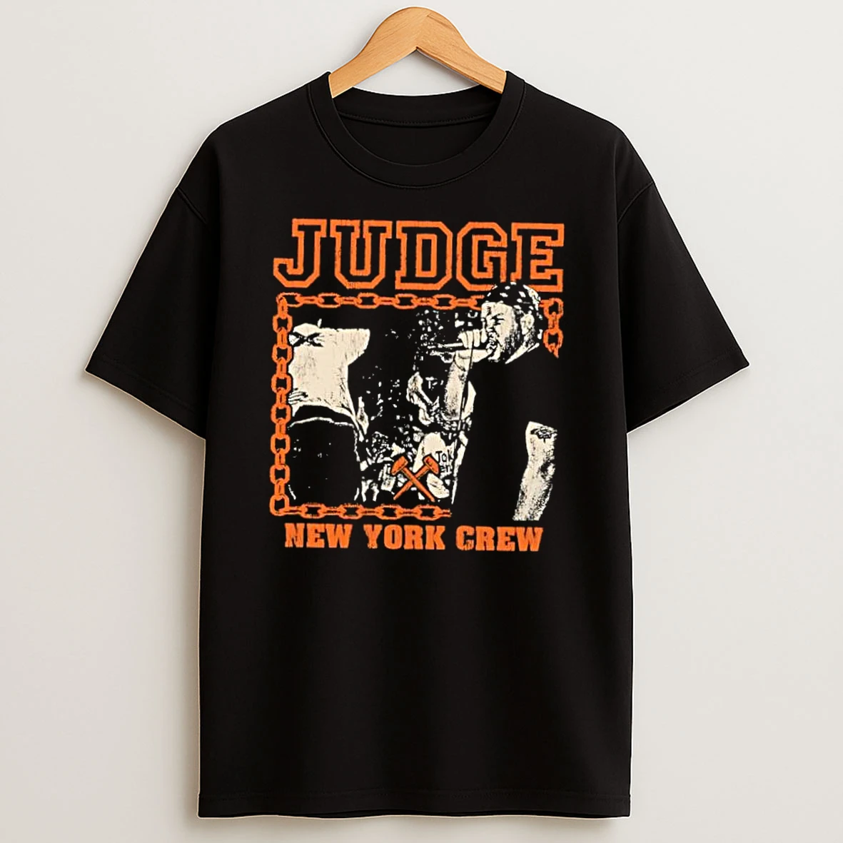 Judge New York Crew Hardcore Punk Band Hammer Chains Shirts