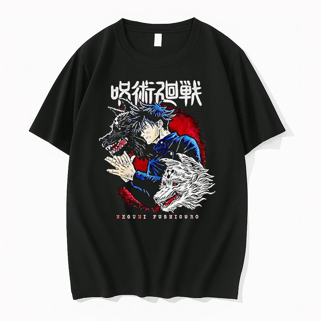 Jujutsu Kaisen Megumi Fushiguro With Divine Dogs Anime Shirts