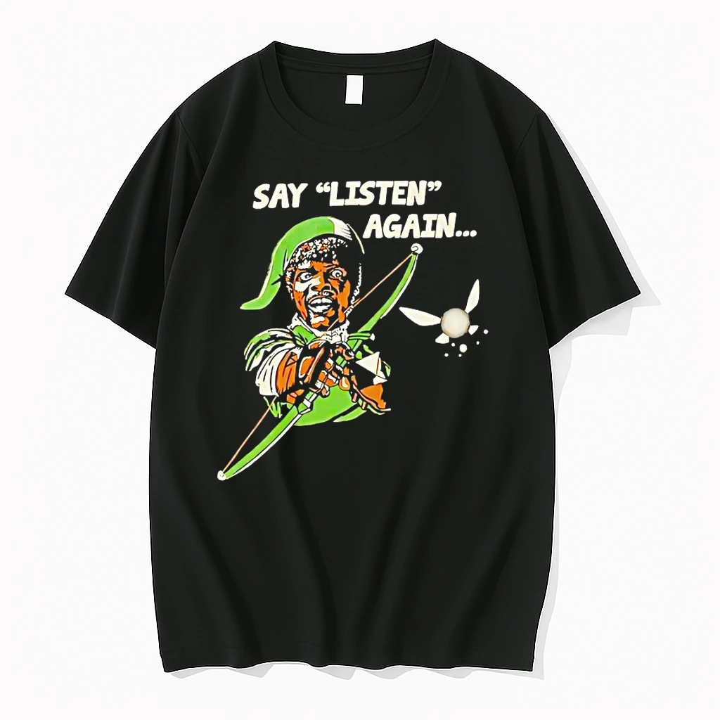 Jules Winnfield The Legend Of Zelda Say Listen Again Shirts