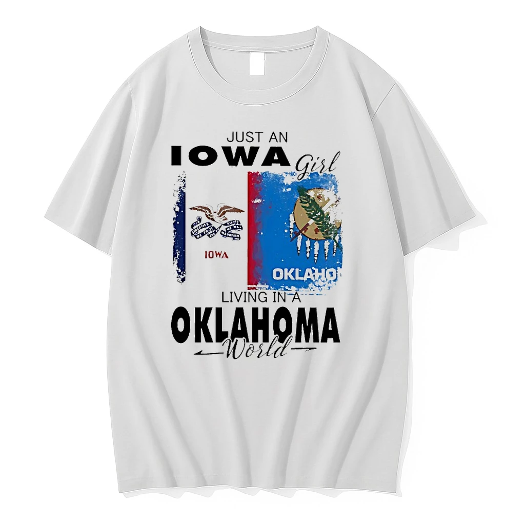 Just A Iowa Girl Living In A Oklahoma World Shirts
