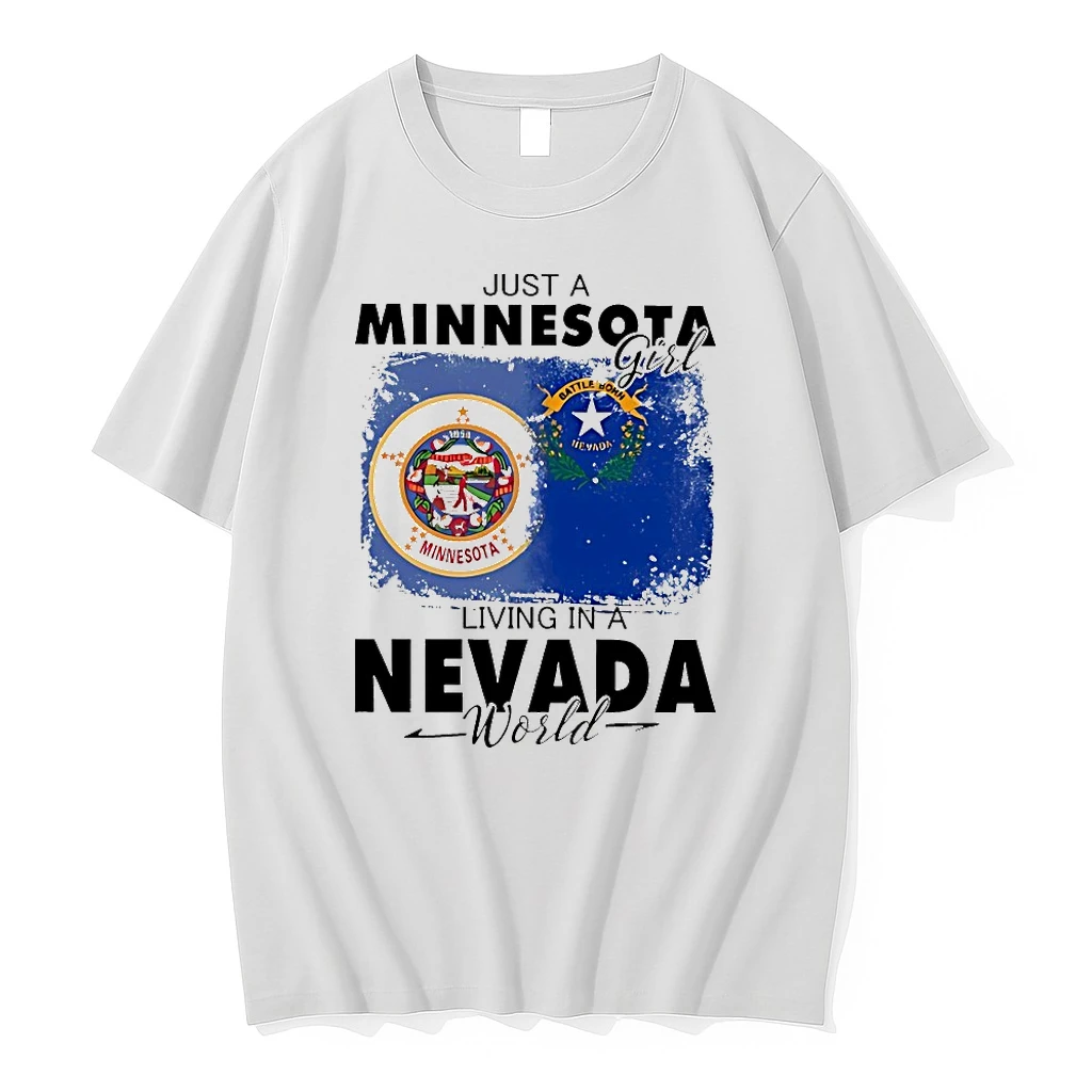 Just A Minnesota Girl Living In A Nevada World Shirts