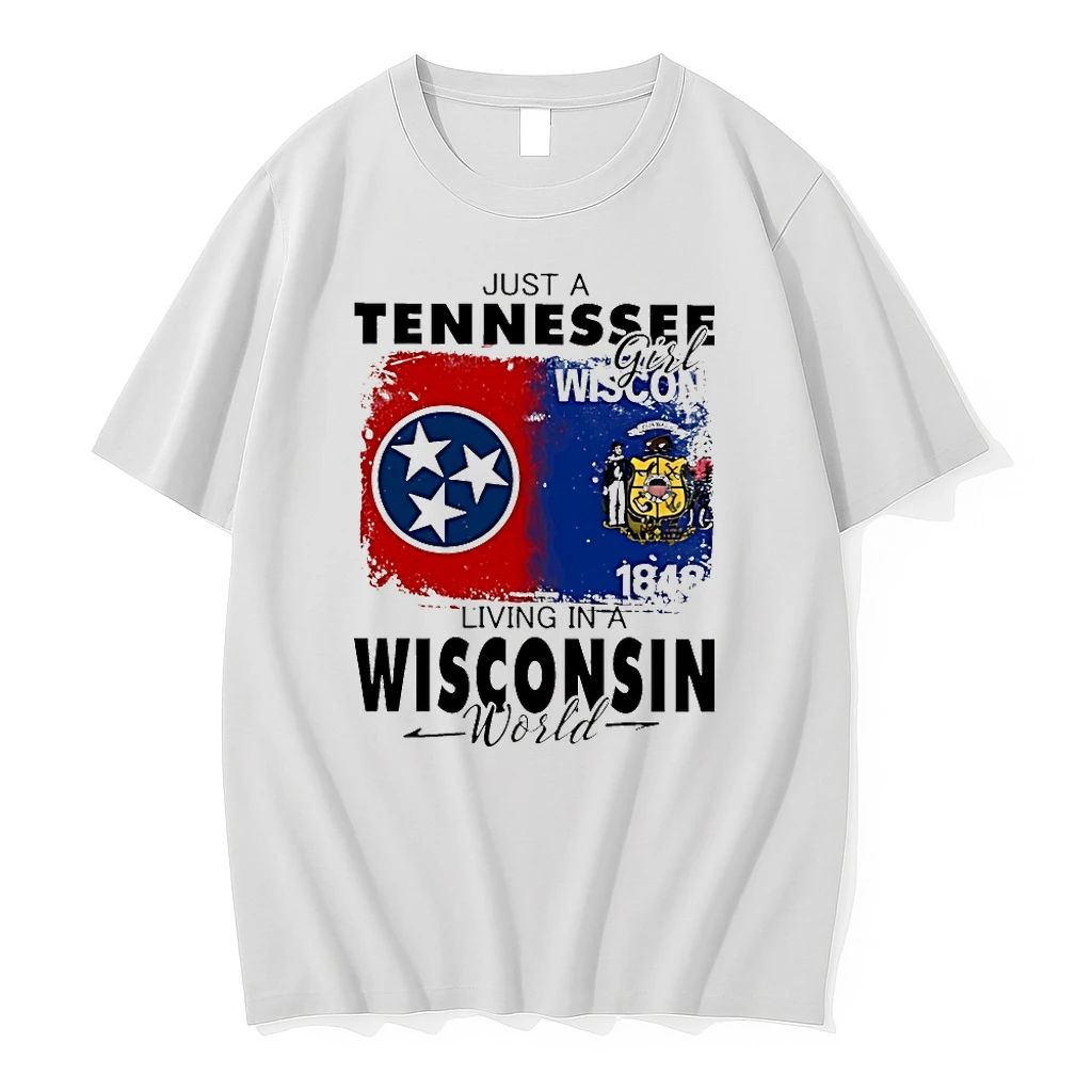 Just A Tennessee Girl Living In A Wisconsin World Shirts