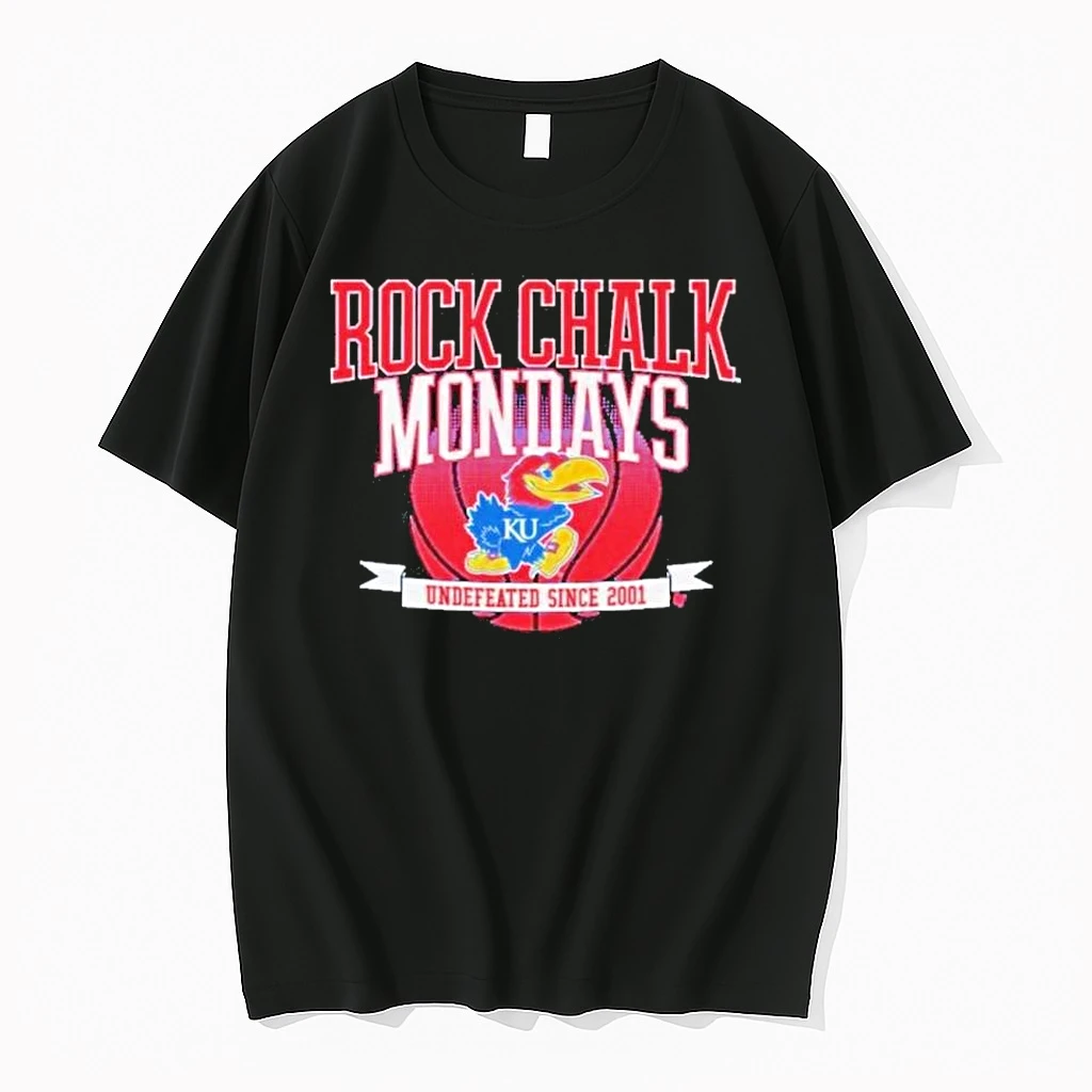 Kansas Jayhawks Basketball Rock Chalk Mondays Shirts