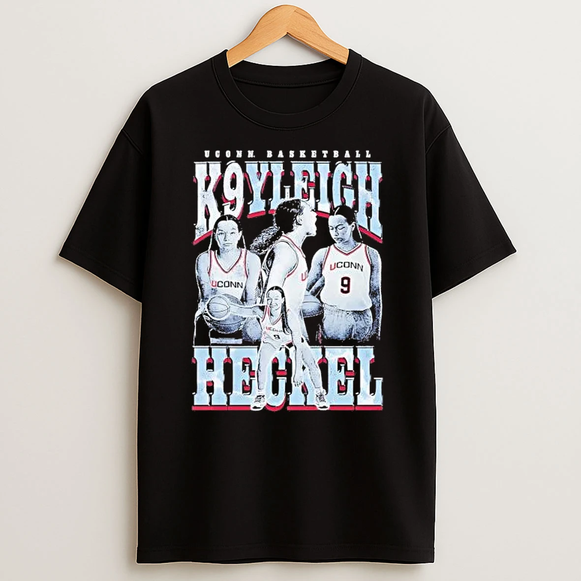 Kayleigh Heckel K9 Picture Collage Uconn Womens Basketball Tee Shirts