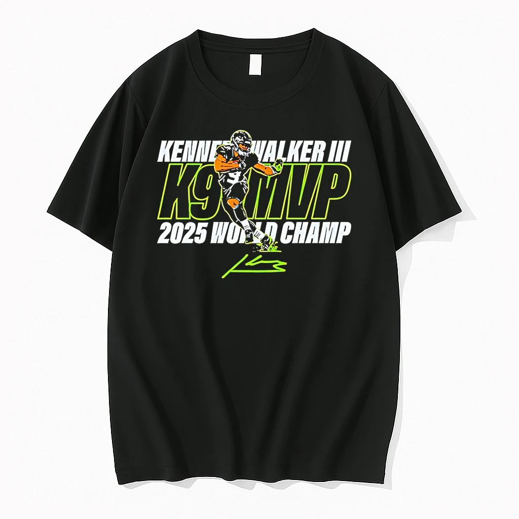 Kenneth Walker Iii K9 Mvp World Cahmp 2025 Signature Shirts