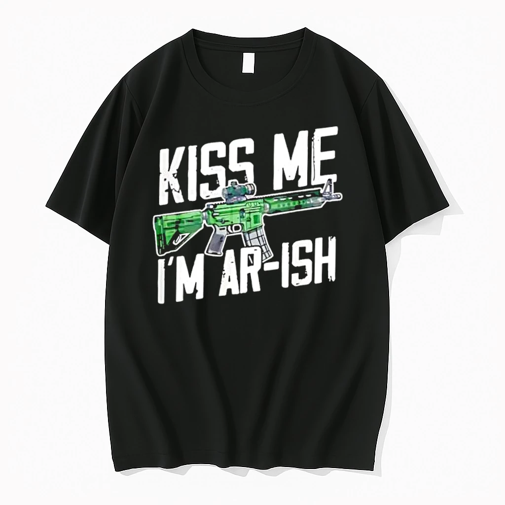 Kiss Me Im Ar Ish Green Rifle Gun Patriot Shirts