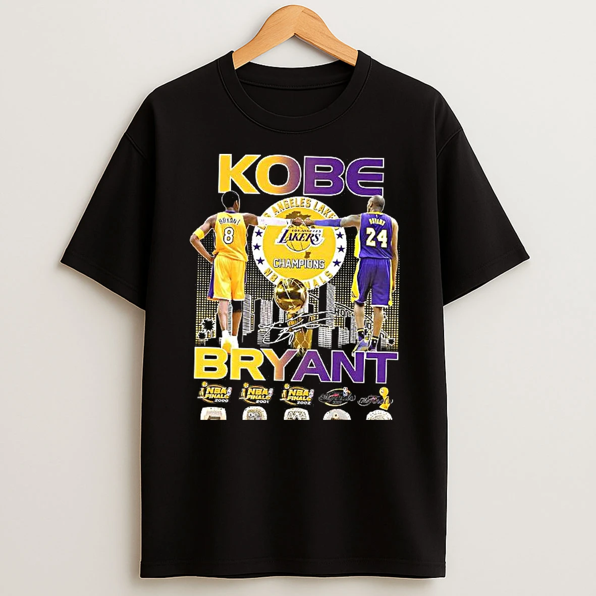 Kobe Bryant Los Angeles Lakers Nba Thank You For The Memories Number 4 And 24 Signature Woman Shirts