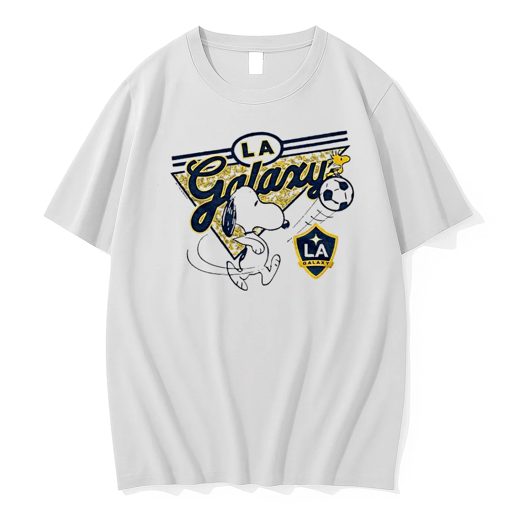 La Galaxy Snoopy Woodstock Soccer Ball Yellow Blue Shirts
