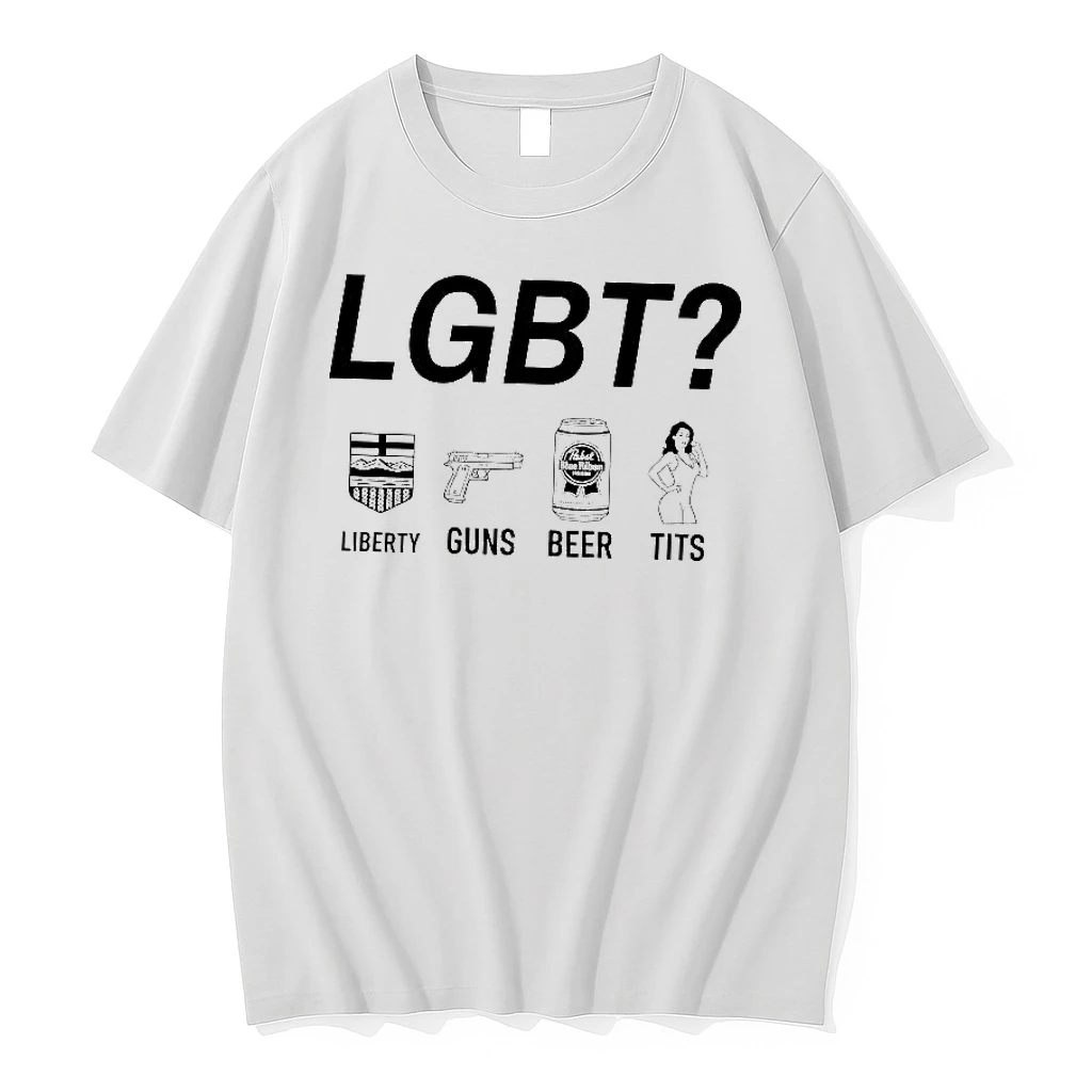 Lgbt Liberty Guns Beer Tits Sarcastic Woman Shirts