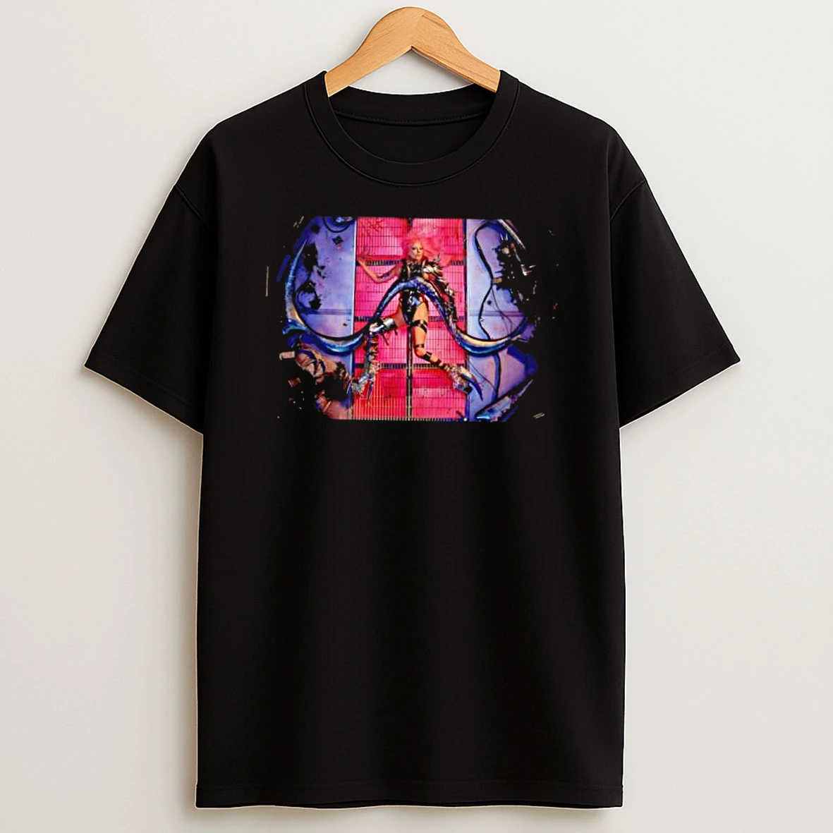 Lady Gaga Chromatica Pink Hair Cyberpunk Sci Fi Aesthetic Graphic Shirts