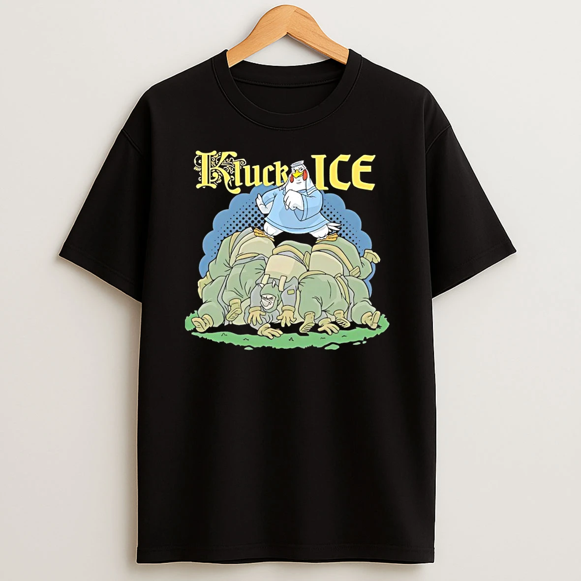 Lady Kluck Atop A Pile Of Ice Agents Kluck Ice Shirts
