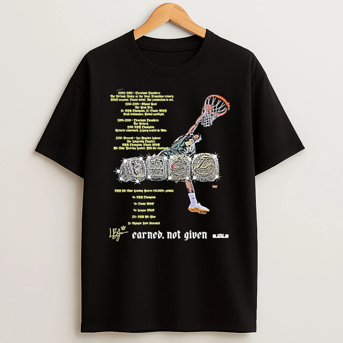 Lebron James Lebling Legend Earned Not Given Shirts
