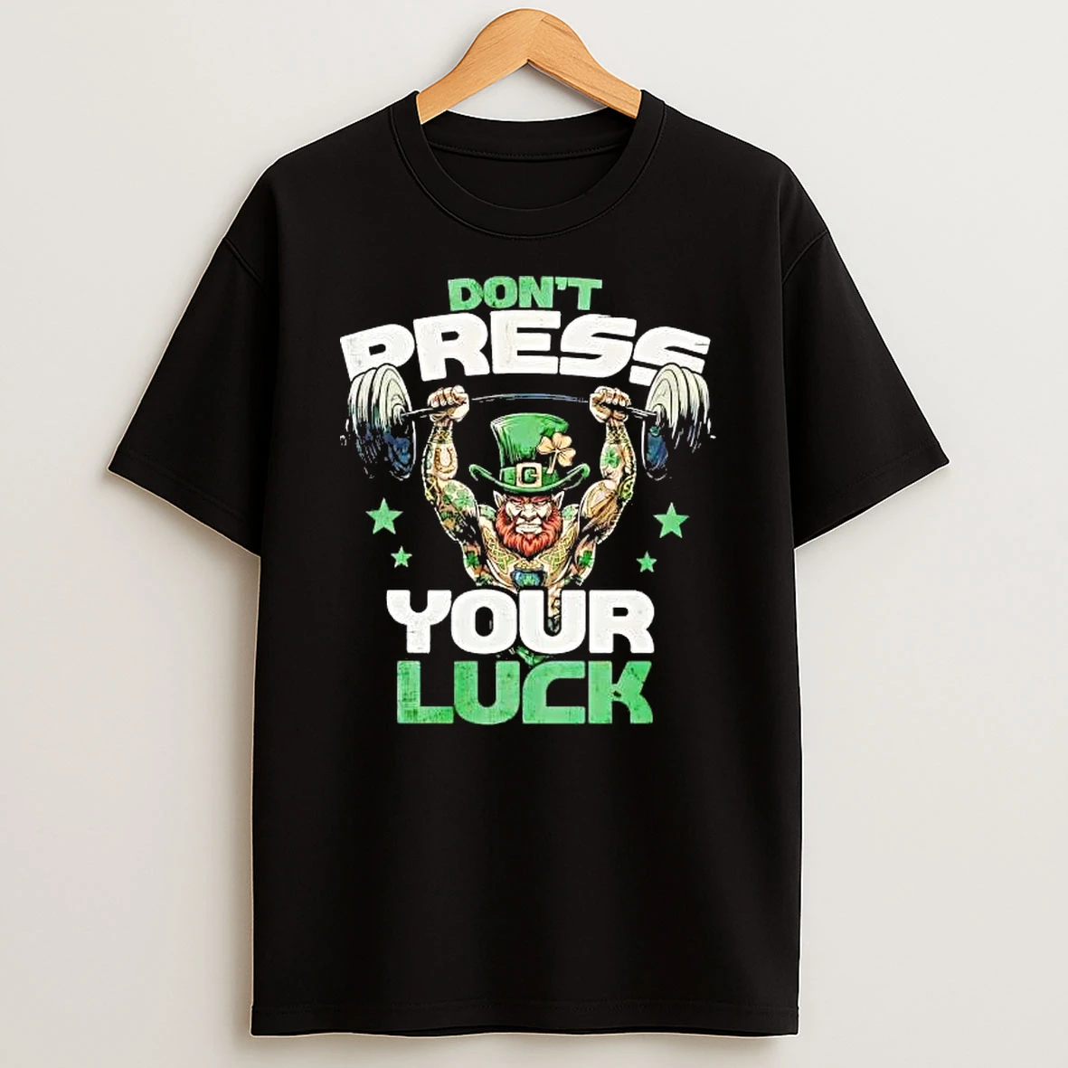 Leprechaun Dont Press Your Luck St Patricks Day Shirts