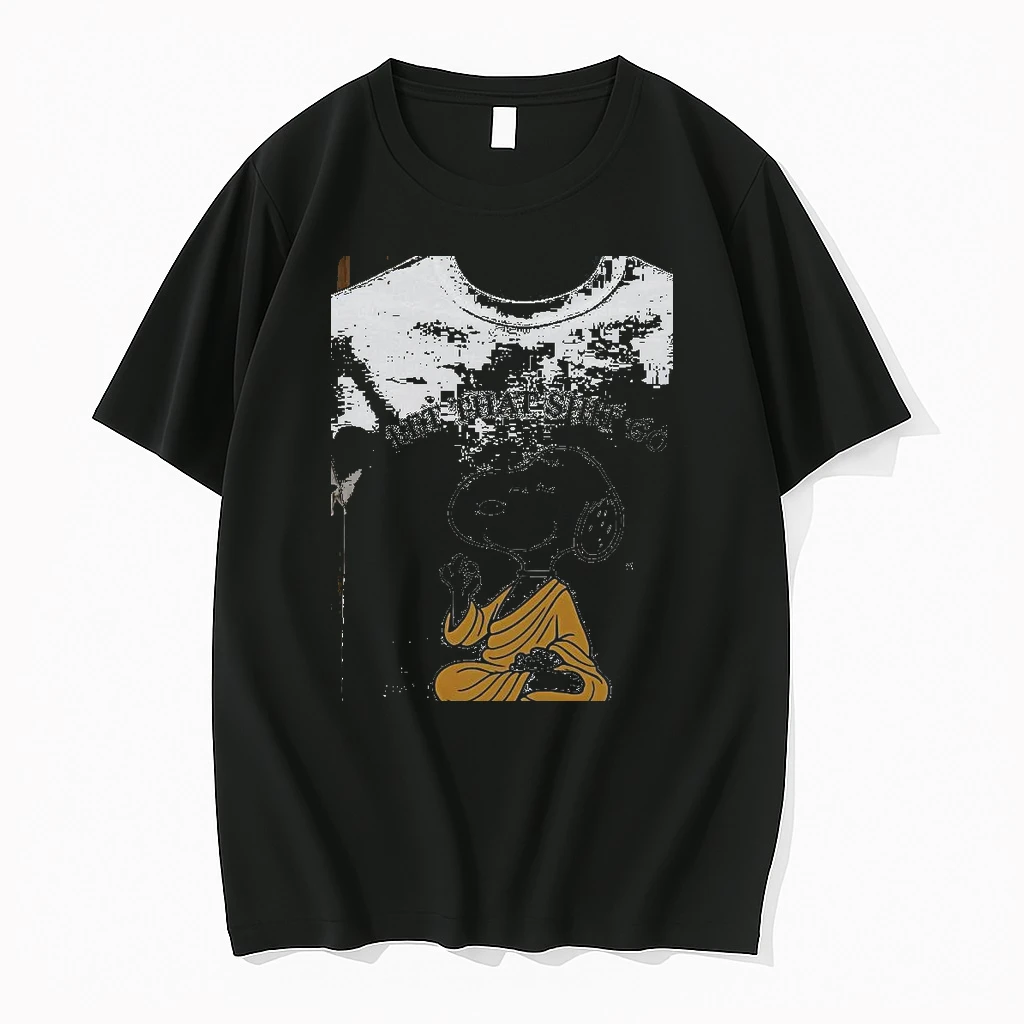 Let That Shit Go Snoopy Meditating Buddha Cartoon Character Shirts