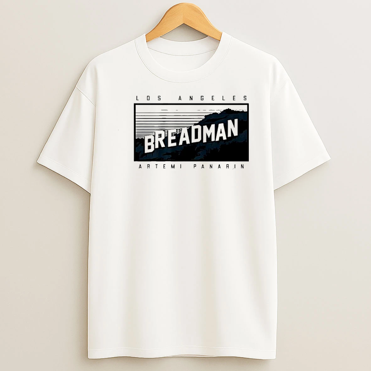 Los Angeles Artemi Panarin Breadman Hollywood Sign Parody Hockey Shirts