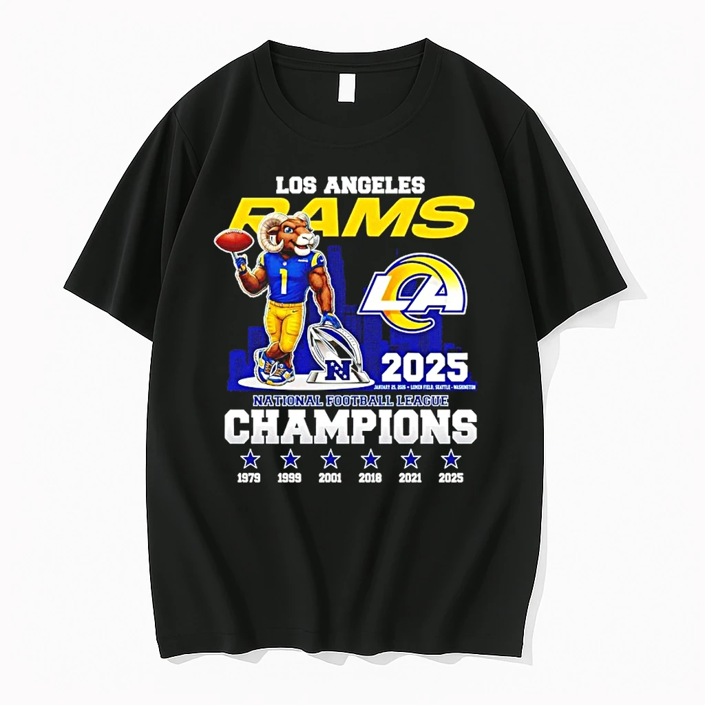 Los Angeles Rams 2025 National Football League Champions 6x Times Shirts