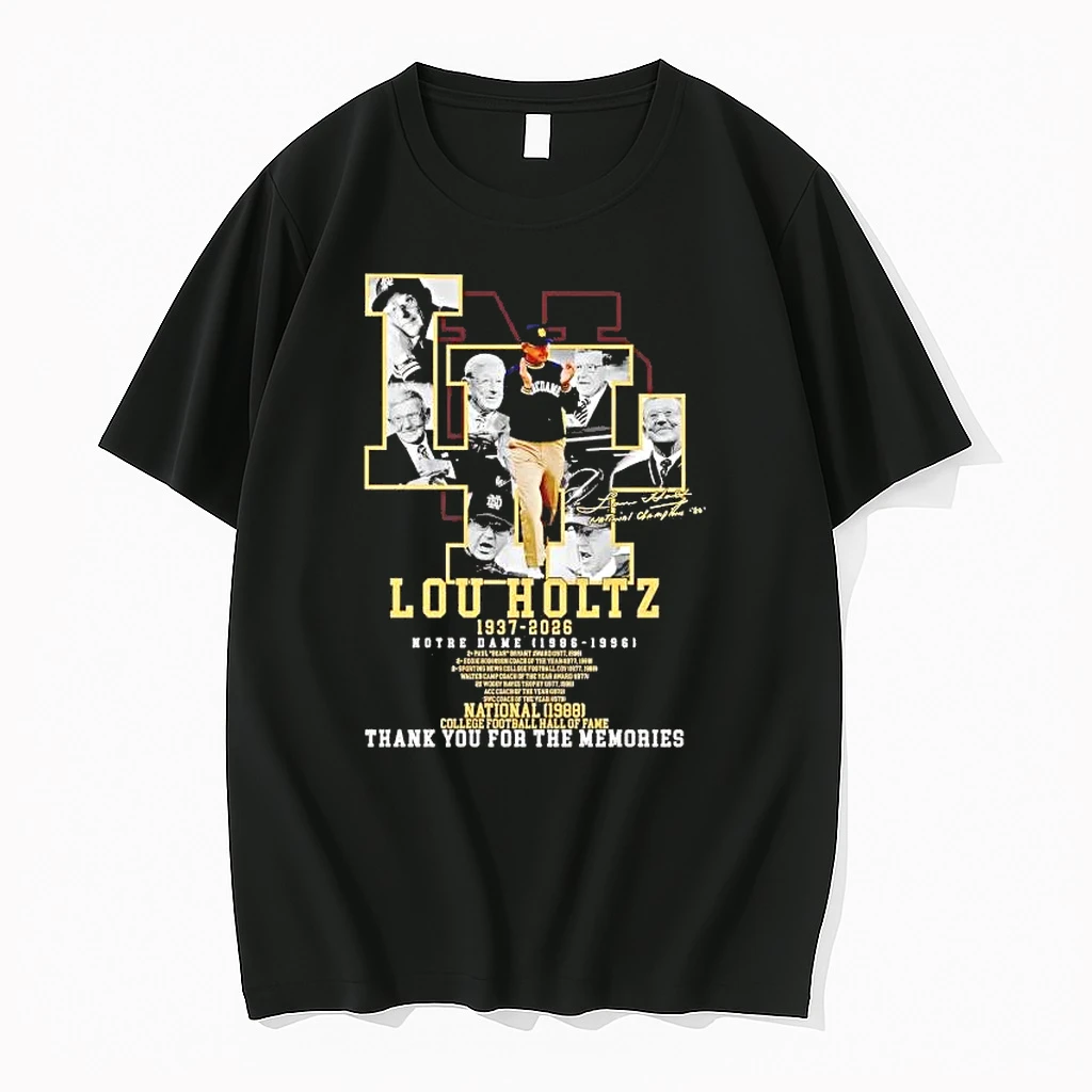 Lou Holtz 1937 2026 National 1988 Hall Of Fame Thank You For The Memories Tee Shirts