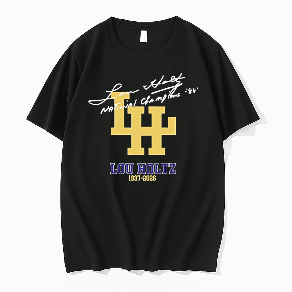 Lou Holtz 88 National Champions 1937 2026 Signature Tee Shirts
