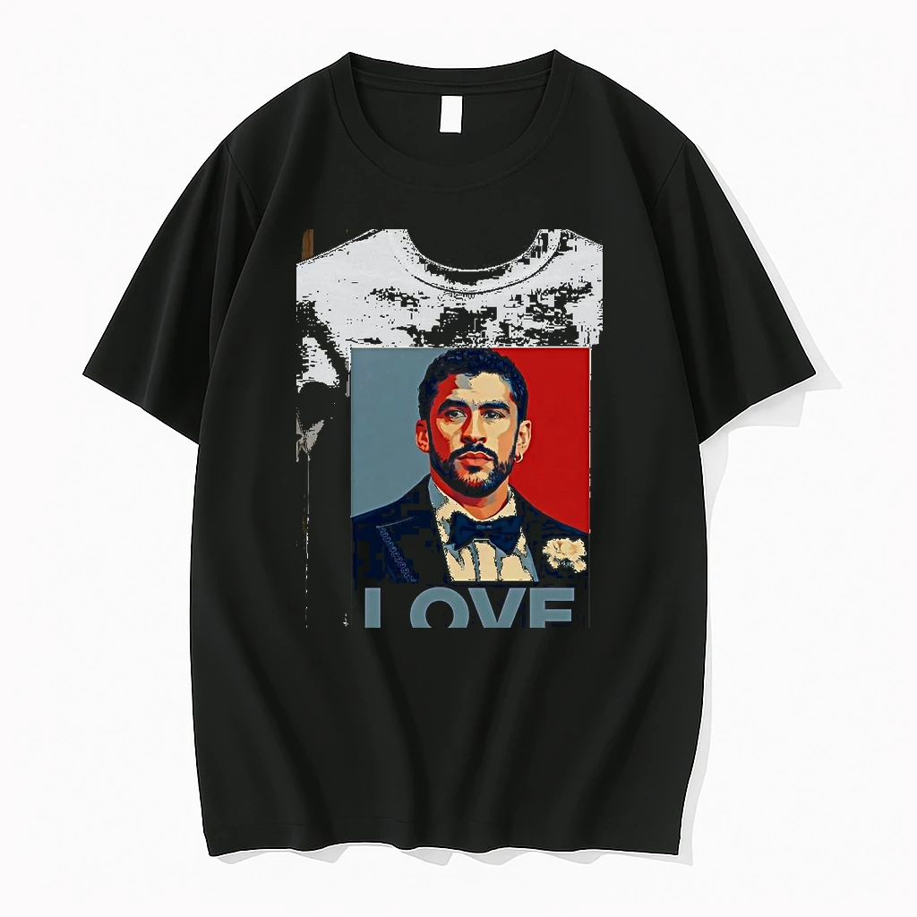 Love Bad Bunny Portrait Shepard Fairey Style Hope Art Shirts