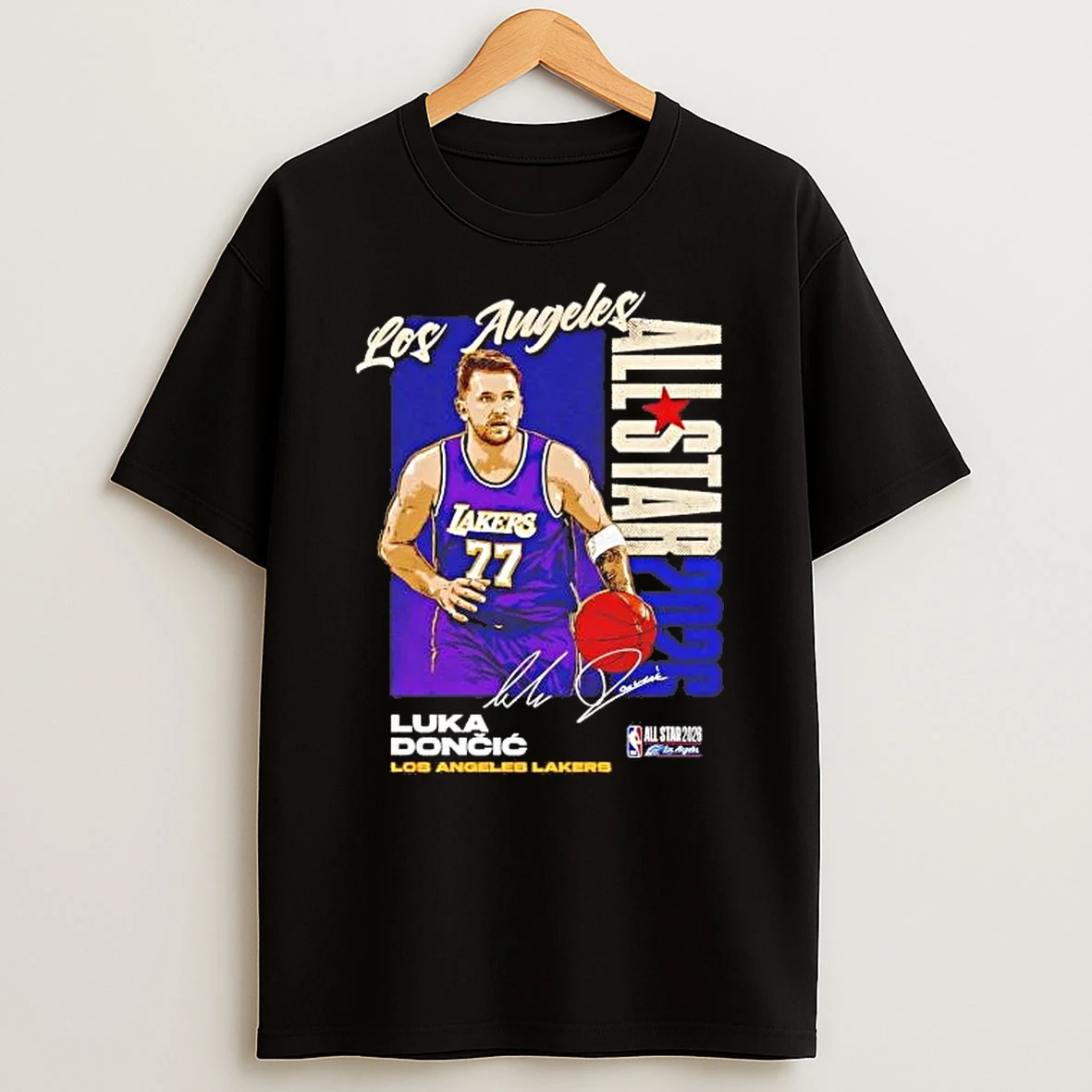 Luka Doncic 2026 Nba All Star Signature Los Angeles Lakers Tee Shirts