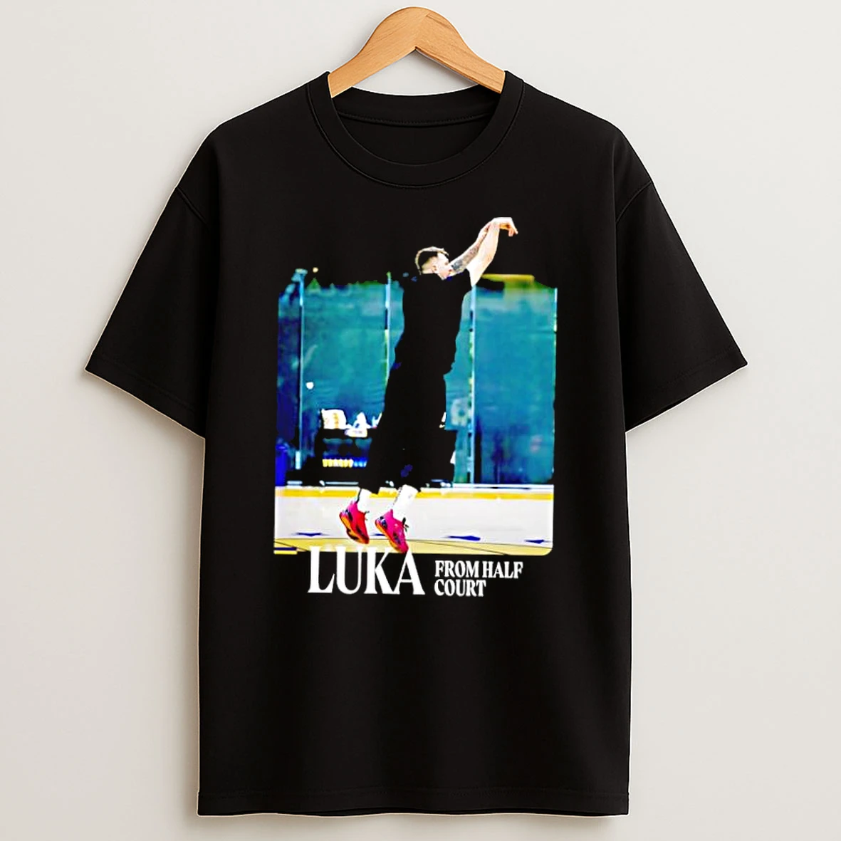 Luka From Half Court First Ball At The Lakers Shirts
