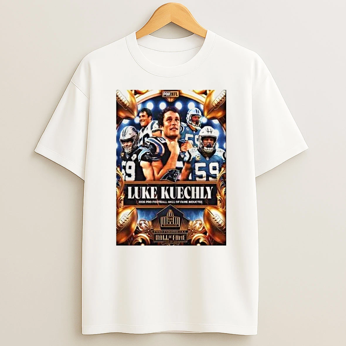 Luke Kuechly Carolina Panthers Nfl 2026 Pro Football Hall Of Fame Inductee Shirts