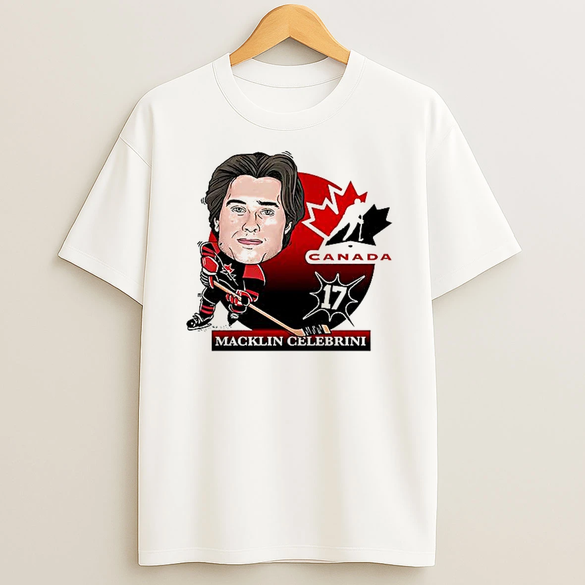 Macklin Celebrini Hockey Canada Caricature Woman Shirts
