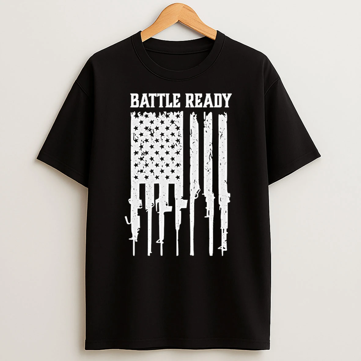 Marine Corp Battle Ready Flag Gun Shirts