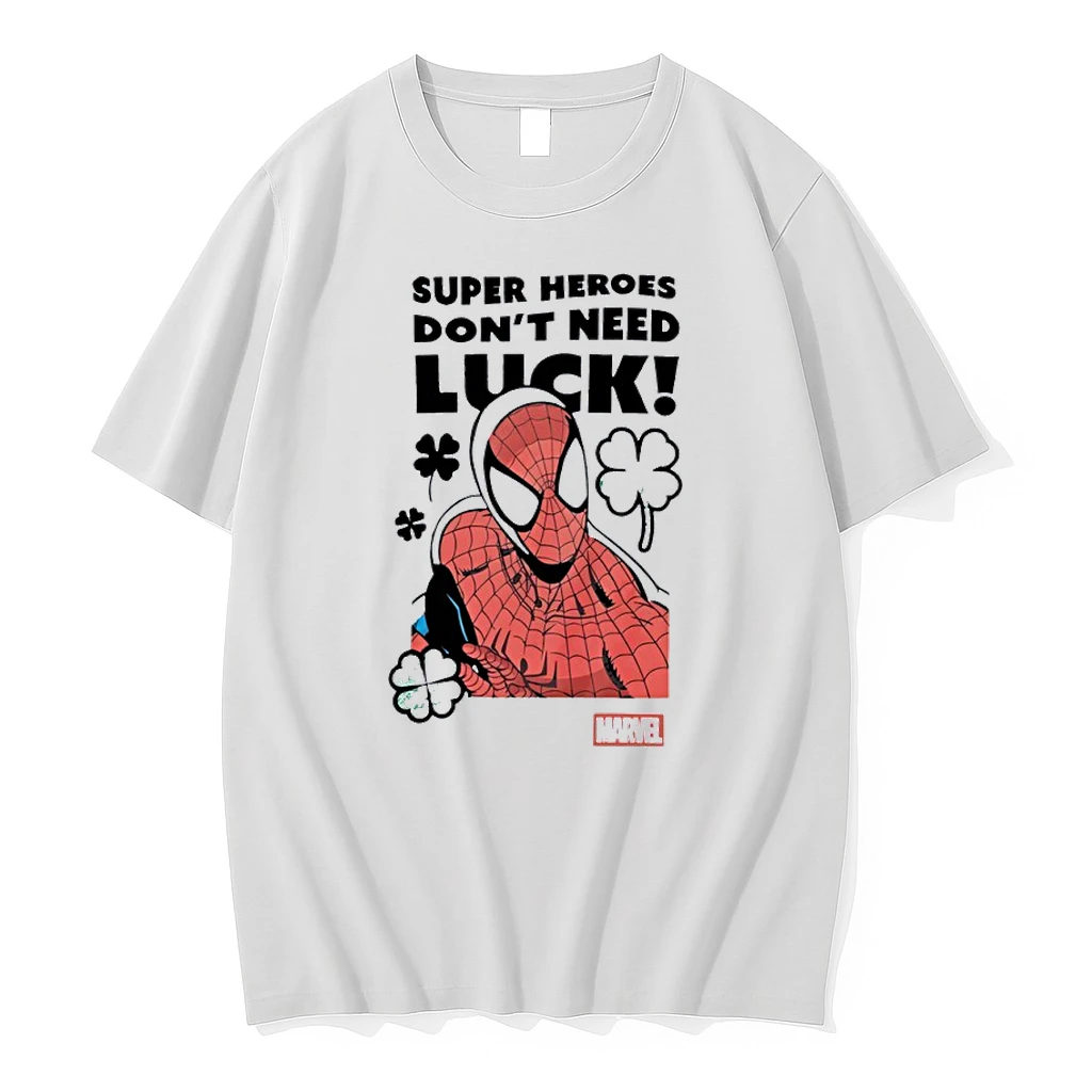 Marvel Spider Man Super Heroes Dont Need Luck Shirts