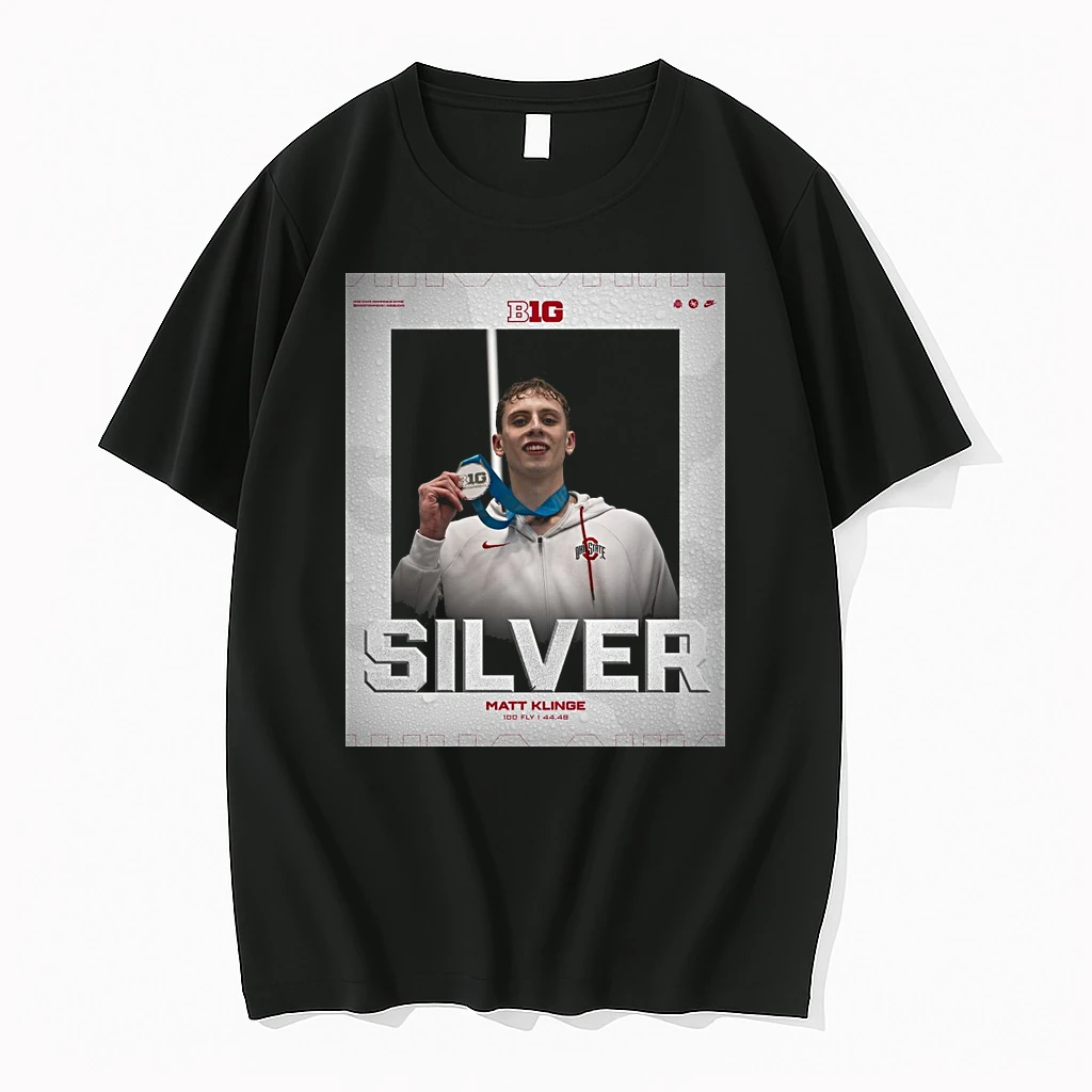 Matt Klinge Silver Medal Ohio State Swimming And Diving 100 Fly Shirts