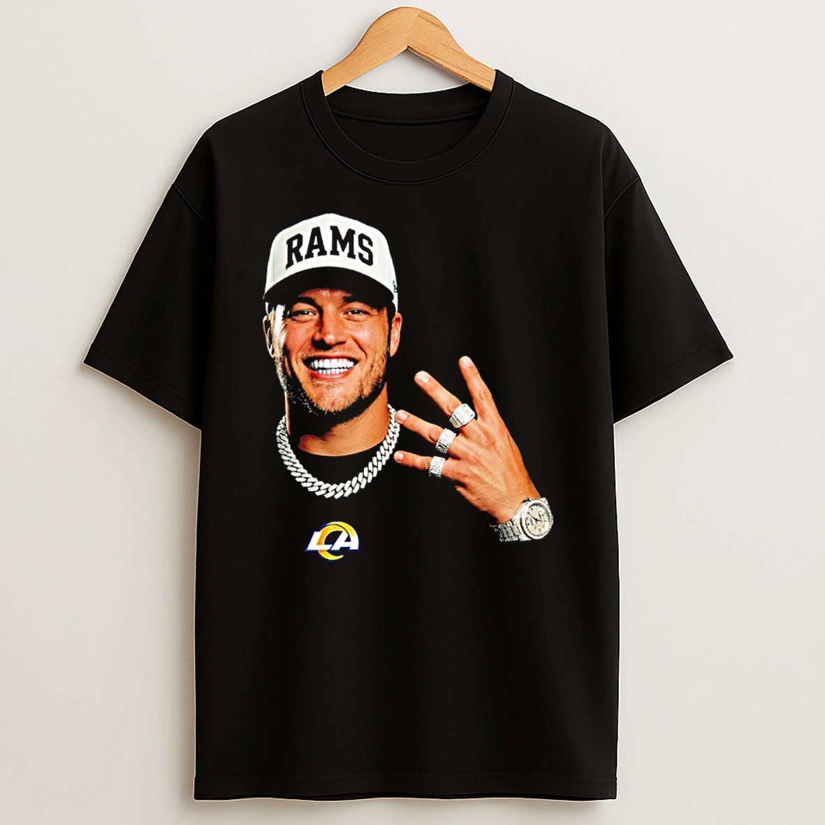 Matthew Stafford Los Angeles Rams 2026 3 Rings Diamond Shirts