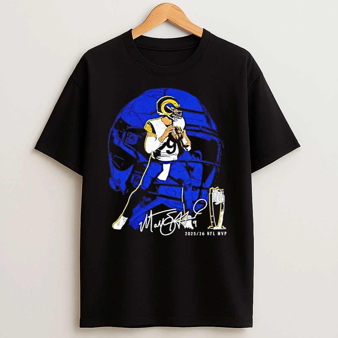 Matthew Stafford Los Angeles Rams Signature 2025 2026 Nfl Mvp Shirts
