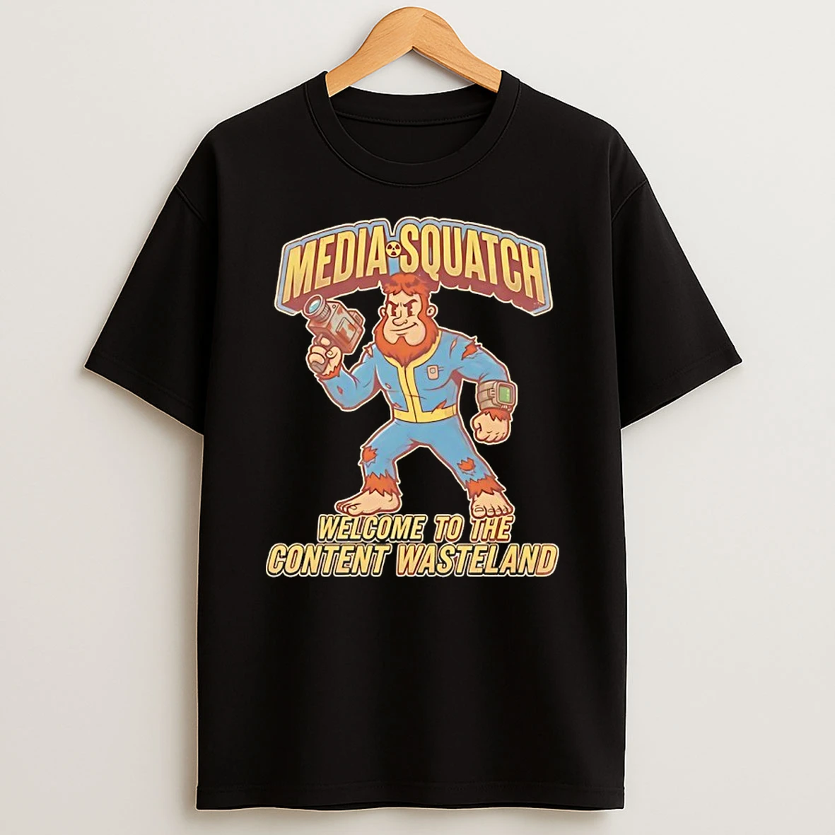 Media Squatch Welcome To The Content Wasteland Bigfoot Shirts