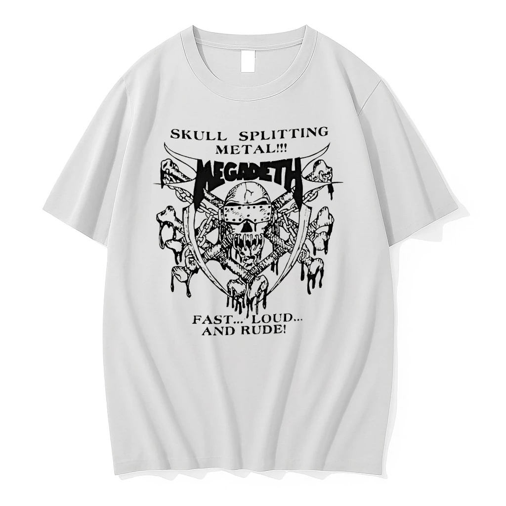Megadeth Skull Splitting Metal Fast Loud And Rude Shirts
