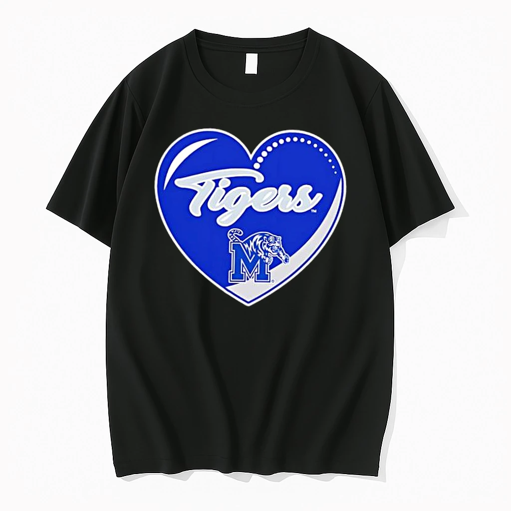 Memphis Tigers Bubble Heart Shirts