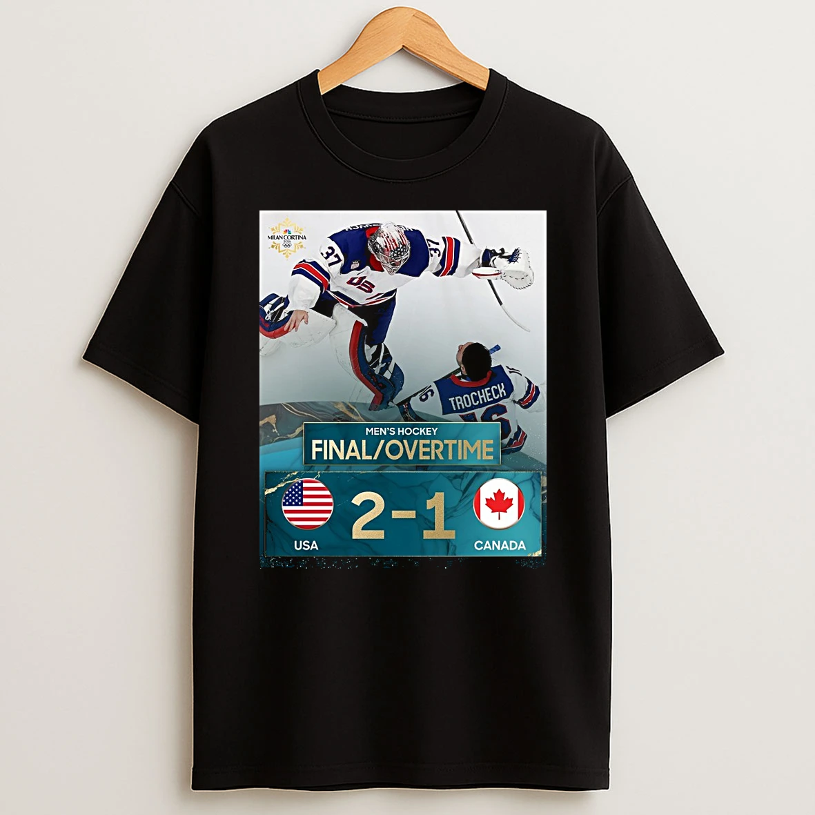 Mens Hockey Final Overtime Team Usa 2 1 Team Canada Shirts