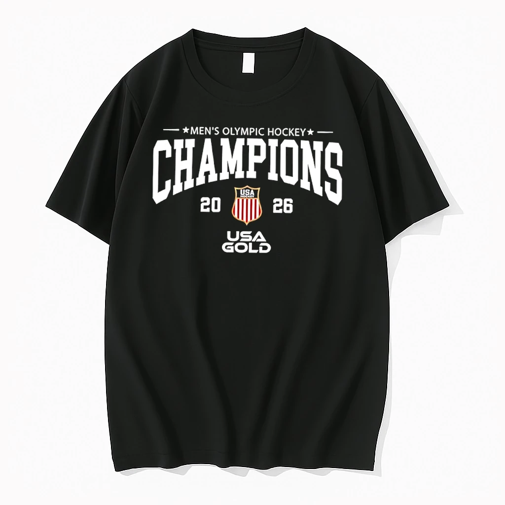Mens Olympic Hockey Champions 2026 Usa Gold Shirts
