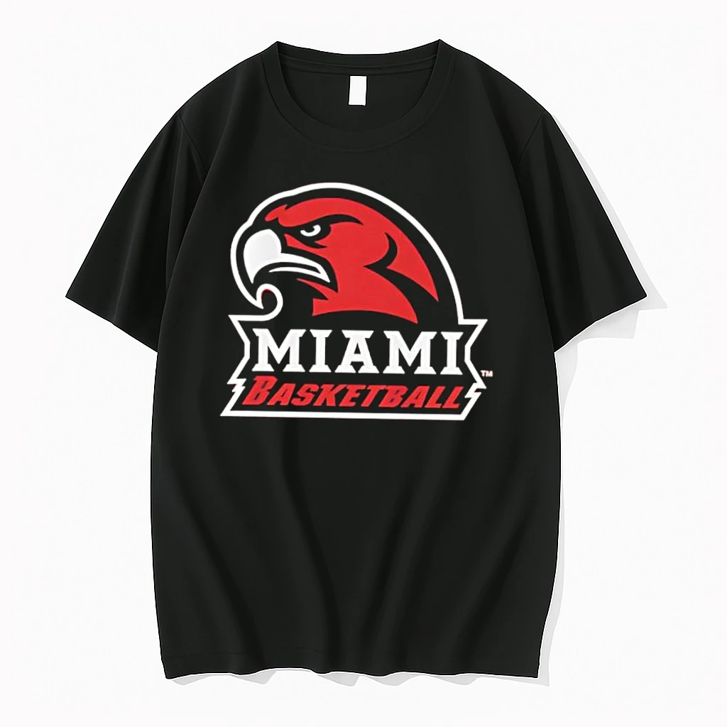 Miami Basketball Redhawk Mascot Head Sports Logo Shirts