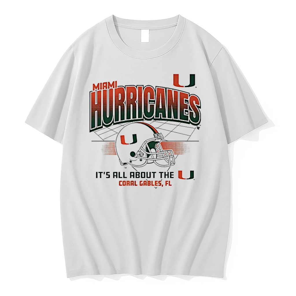 Miami Hurricanes Its All About The U Helmet Grid Shirts