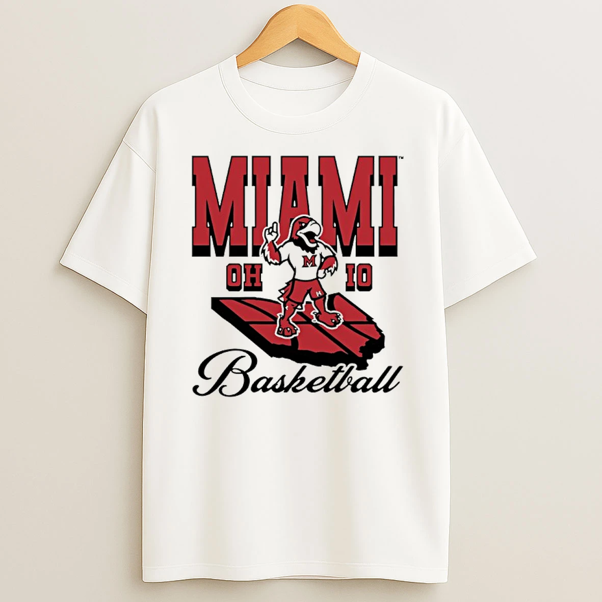 Miami Redhawks Mascot Ohio State Shape Basketball Shirts