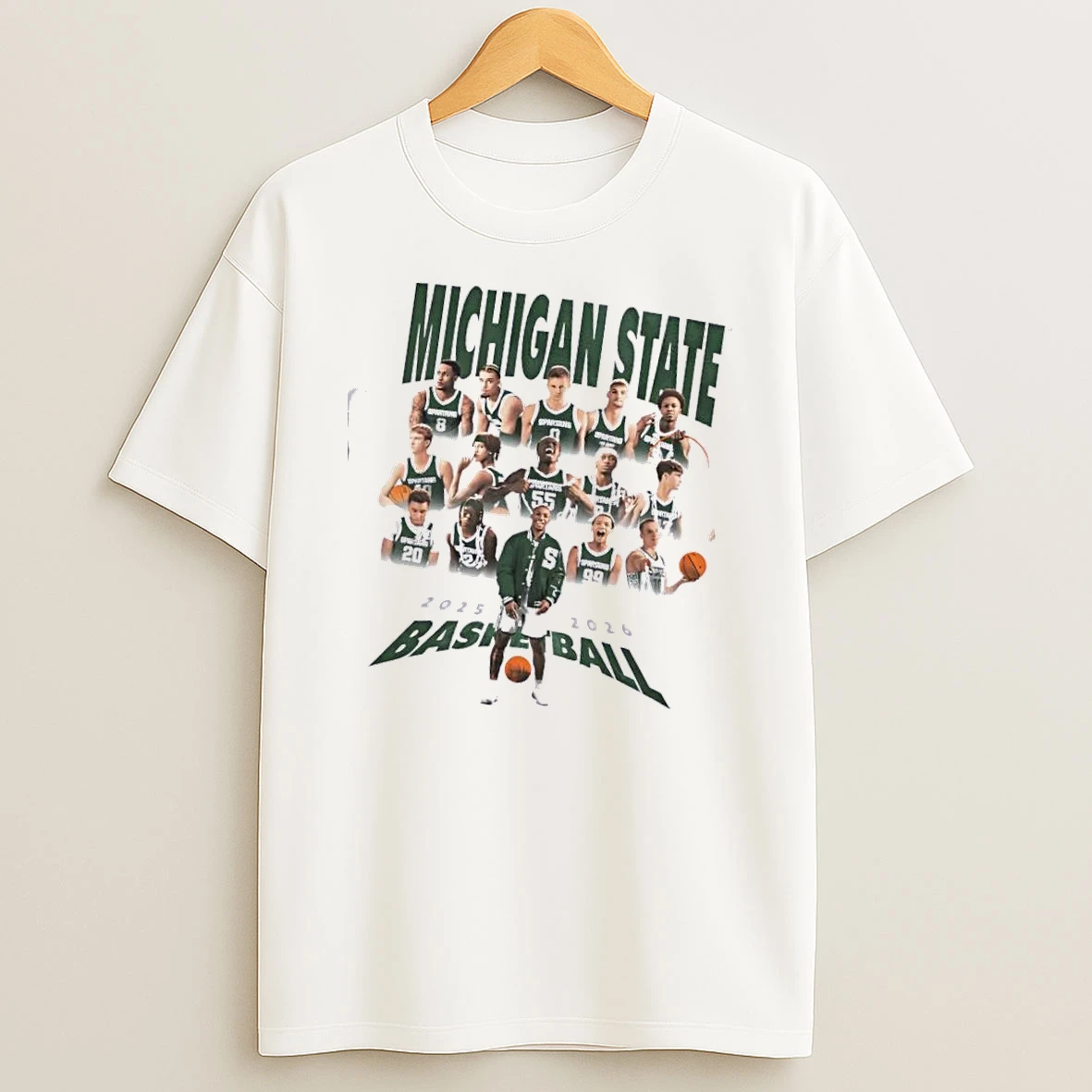 Michigan State Mbb 2025 2026 Team Players Shirts