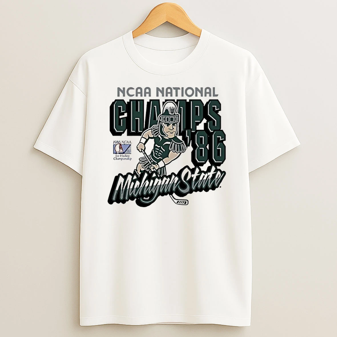 Michigan State Spartans 1986 Ncaa Hockey National Champions Shirts