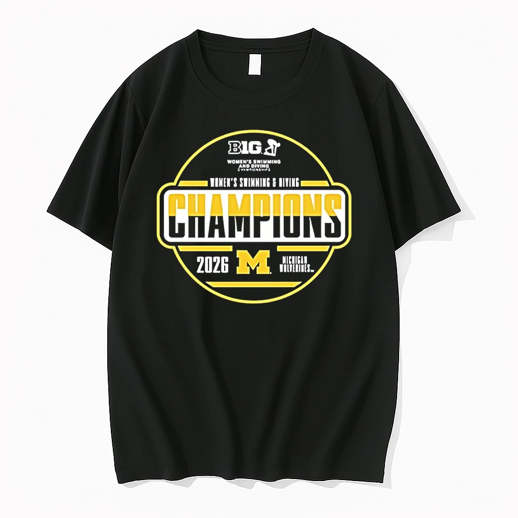 Michigan Wolverines 2026 Womens Big Ten Swim And Dive Champions Shirts