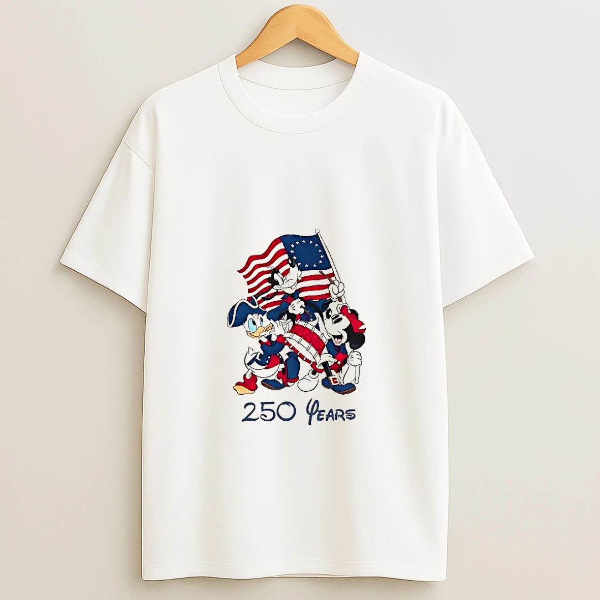 Mickey Mouse America 250th Anniversary Disney Animation Retro Woman Shirts