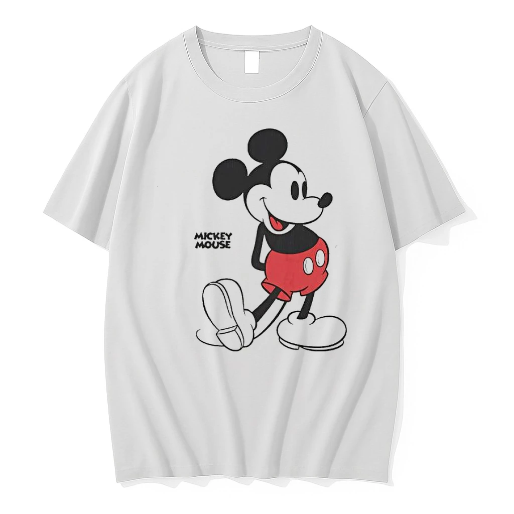 Mickey Mouse Walking And Smiling Classic Cartoon Graphic Shirts