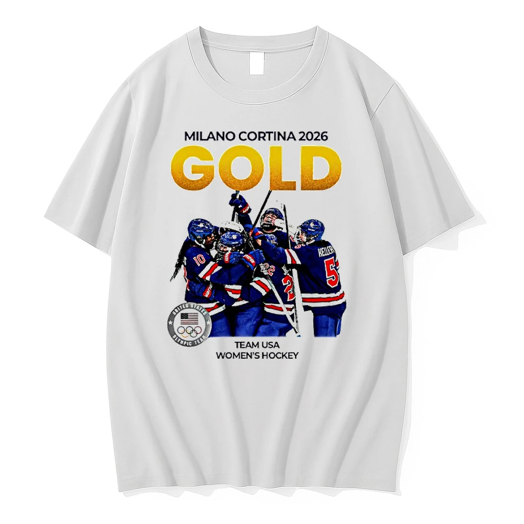 Milano Cortina 2026 Gold Team Usa Womens Hockey Shirts