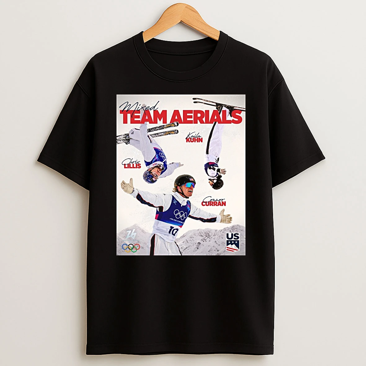 Mixed Team Aerials Kaila Kuhn Christopher Lillis Connor Curran Milan Cortina 2026 Winter Olympics Shirts